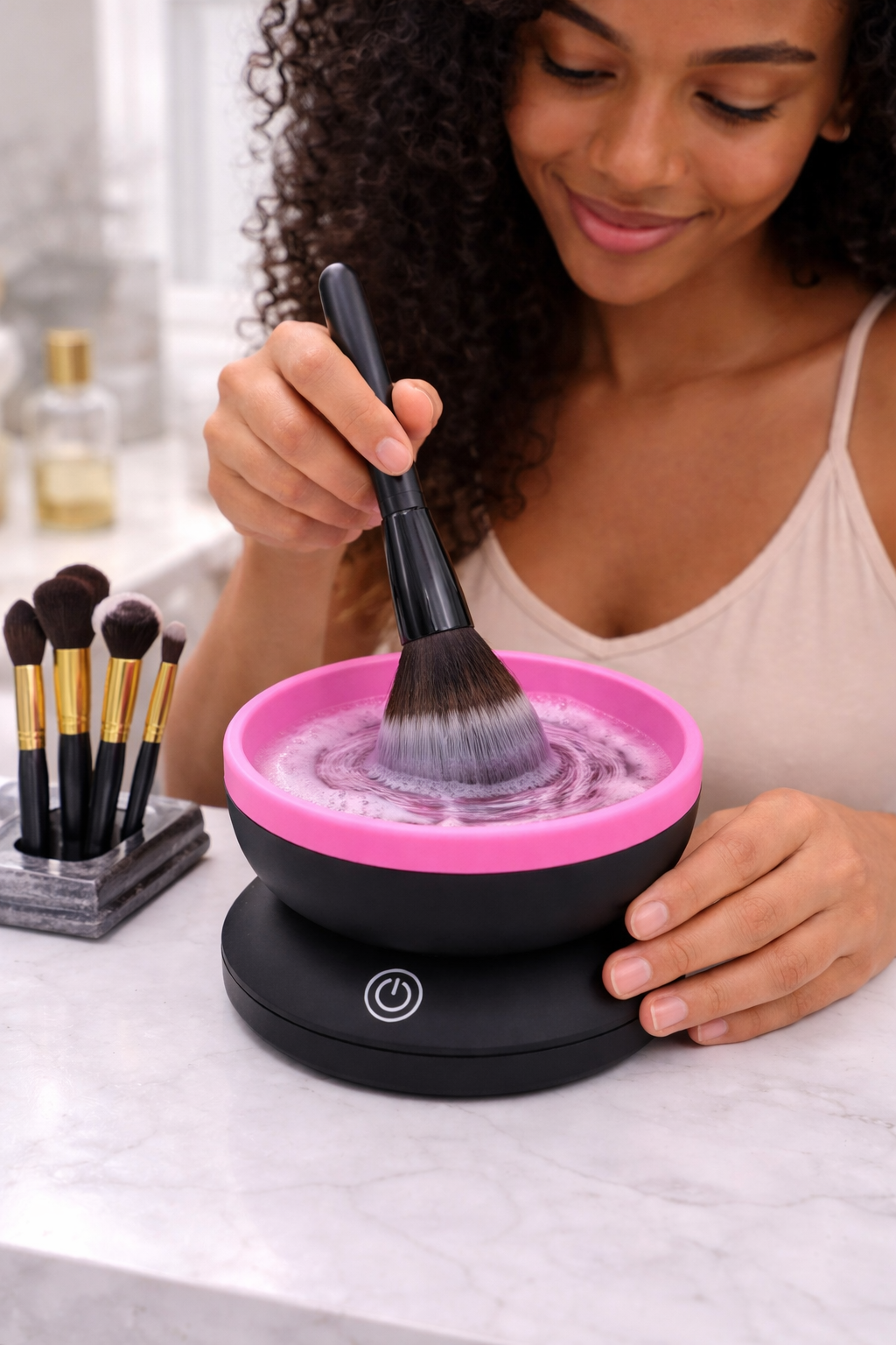 Sminkborste - rengörare